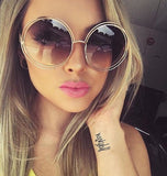 Oversized lens Mirror  Sunglasses Women