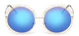 Oversized lens Mirror  Sunglasses Women