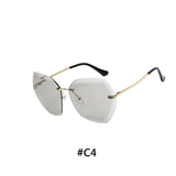 Vintage Rimless Sunglasses Women