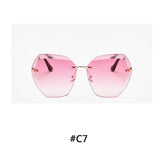 Vintage Rimless Sunglasses Women
