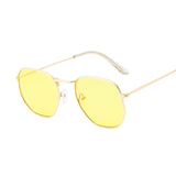 Hexagon Black Sunglasses Women