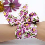 Ladies Flower Cloth Wrist Watch