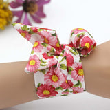 Ladies Flower Cloth Wrist Watch
