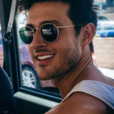 Retro oval sunglasses Men